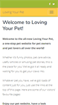 Mobile Screenshot of lovingyourpet.co.uk